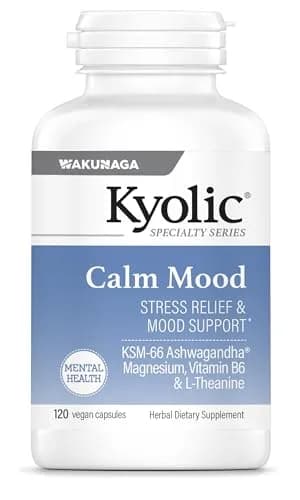 Kyolic Specialty Series Calm Mood Capsules | Stress Relief & Mood Support 120 Count (Pack of 1) thumbnail 1