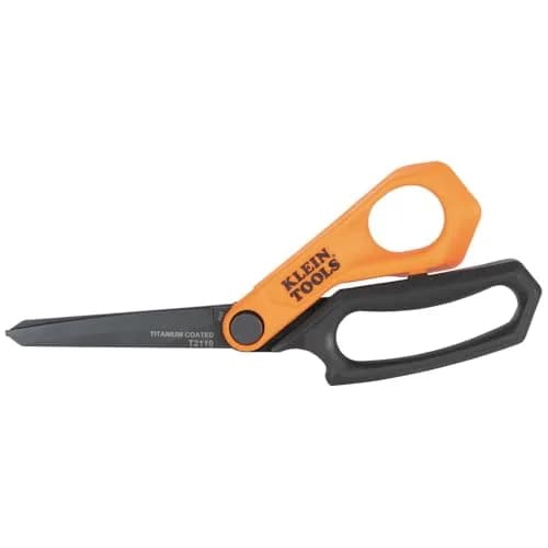 Klein Tools T2110 Titanium-Coated Professional Shears, 10-Inch | Heavy-Duty Cutting for Sheet Metal, Leather, and Flooring thumbnail 7