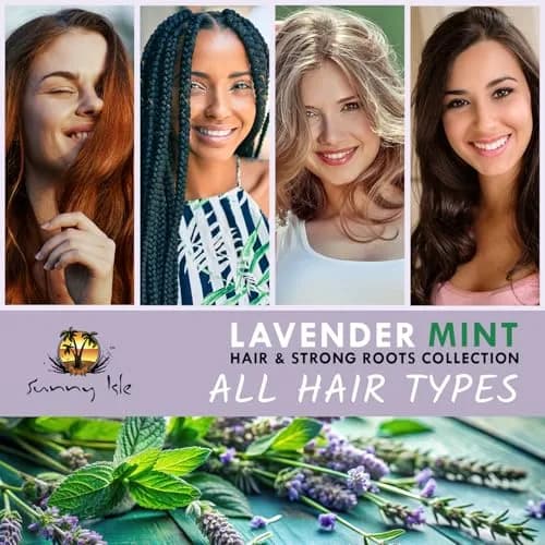 Sunny Isle Lavender Mint Hair & Strong Roots Intensive Repair Masque 16oz | Deep Nourishing Treatment for Damaged Hair thumbnail 4