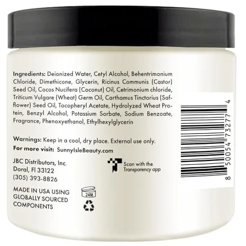 Sunny Isle Lavender Mint Hair & Strong Roots Intensive Repair Masque 16oz | Deep Nourishing Treatment for Damaged Hair thumbnail 7