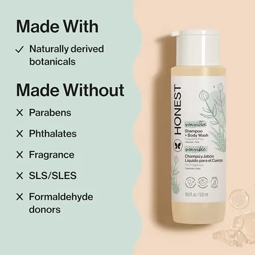 The Honest Company Fragrance-Free Shampoo & Body Wash 532ml (18 fl oz) | Gentle 2-in-1 for Sensitive Skin thumbnail 4