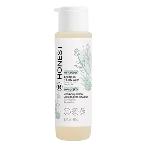 The Honest Company Fragrance-Free Shampoo & Body Wash 532ml (18 fl oz) | Gentle 2-in-1 for Sensitive Skin - main product image