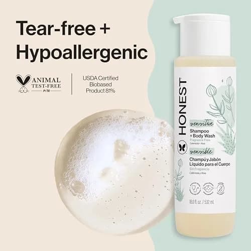 The Honest Company Fragrance-Free Shampoo & Body Wash 532ml (18 fl oz) | Gentle 2-in-1 for Sensitive Skin thumbnail 2