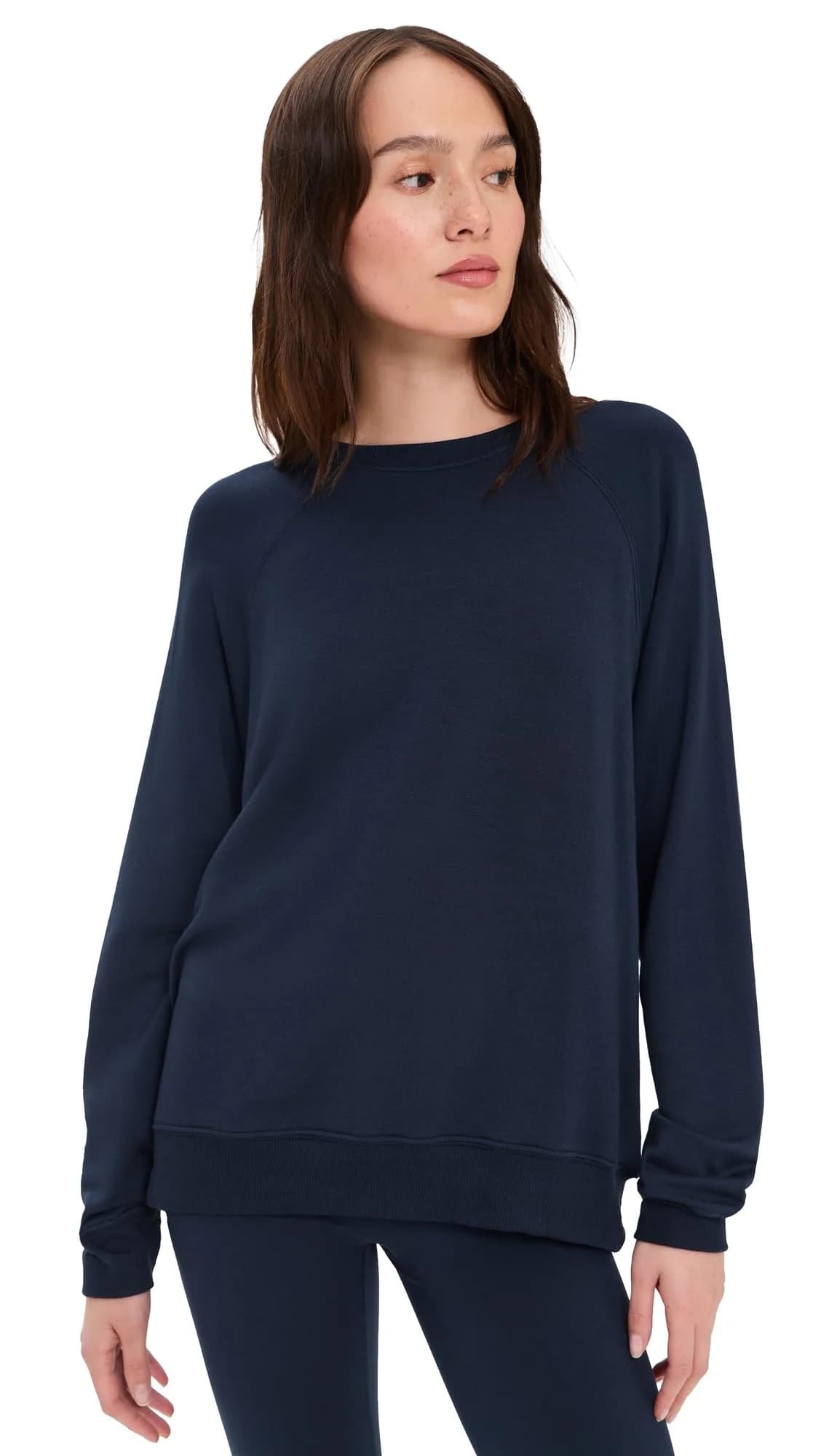 Splits59 Andie Fleece Sweatshirt X-Small | Oversized Rayon Blend Sweatshirt for Women — Indigo / Small