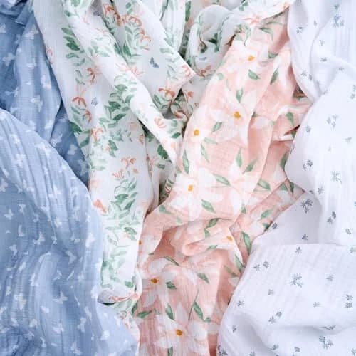 aden + anais Essentials Cotton Muslin Swaddle, 44x44 Inches | Breathable Baby Blanket for Newborns & Infants thumbnail 4