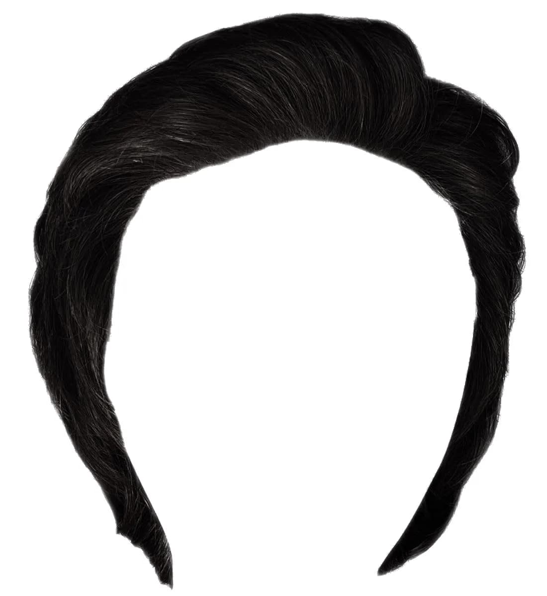 Hair u wear HIM Style Elite Short Boy Cut Hand-Tied Wig for Men, Average-Large Cap, M1S Black | Heat-Friendly, Monofilament Top - main product image