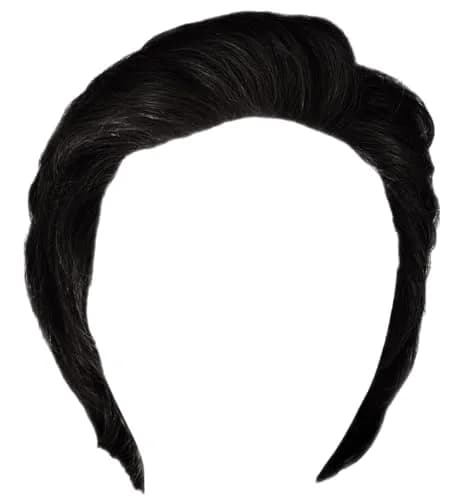 Hair u wear HIM Style Elite Short Boy Cut Hand-Tied Wig for Men, Average-Large Cap, M1S Black | Heat-Friendly, Monofilament Top thumbnail 1