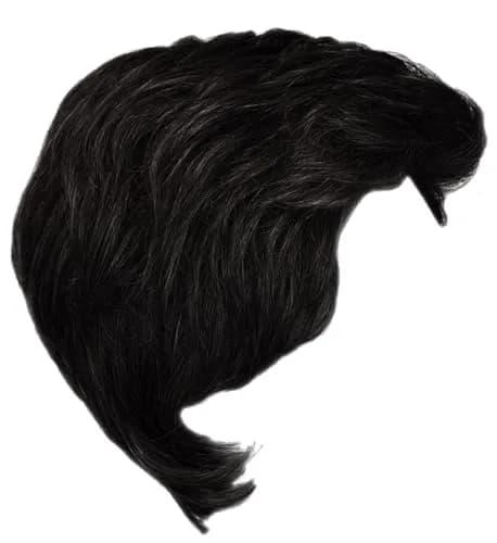 Hair u wear HIM Style Elite Short Boy Cut Hand-Tied Wig for Men, Average-Large Cap, M1S Black | Heat-Friendly, Monofilament Top thumbnail 5
