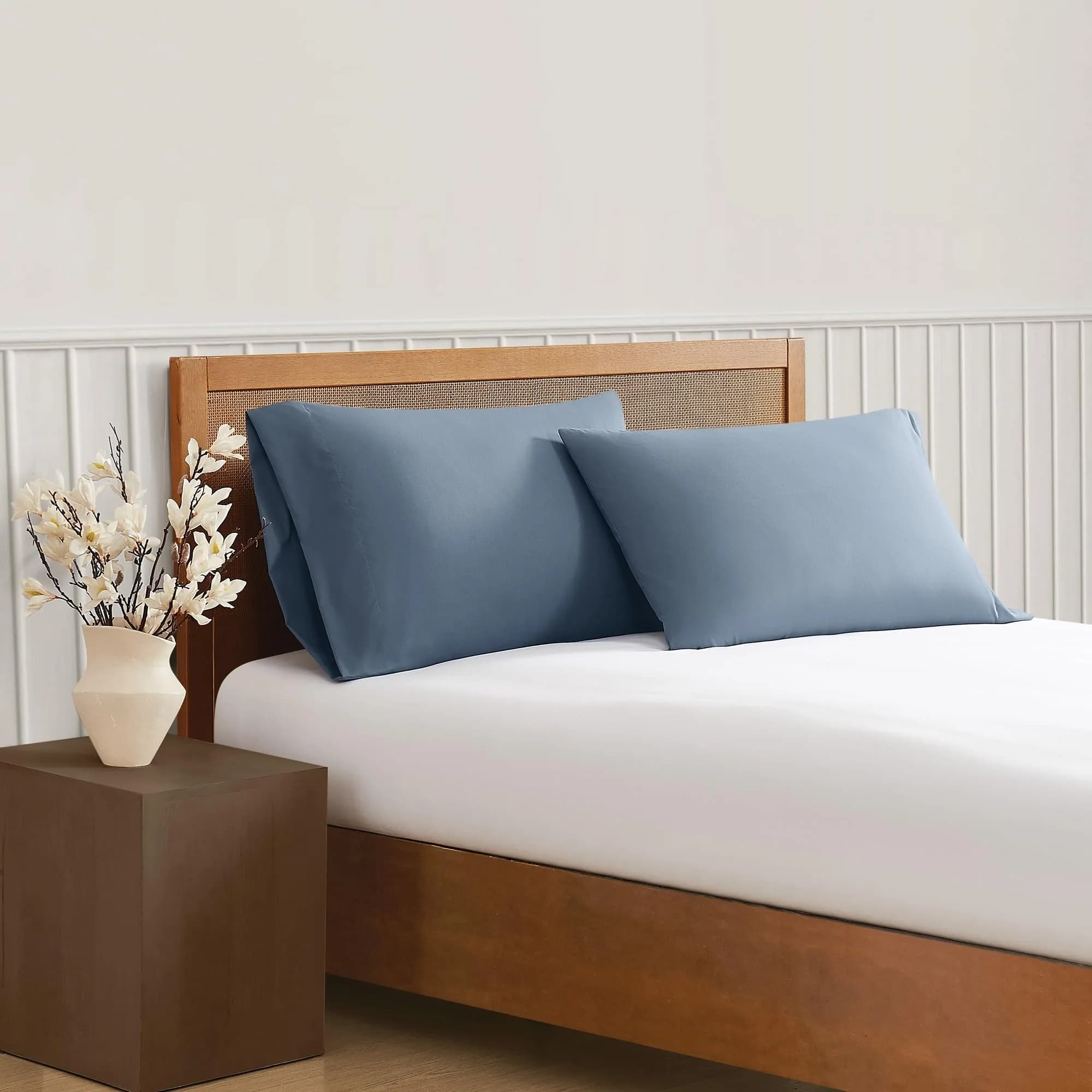 TRULY SOFT Green Pillowcase Pair | Solid Color, 15-inch Deep Elastic Fit, OEKO-TEX Certified