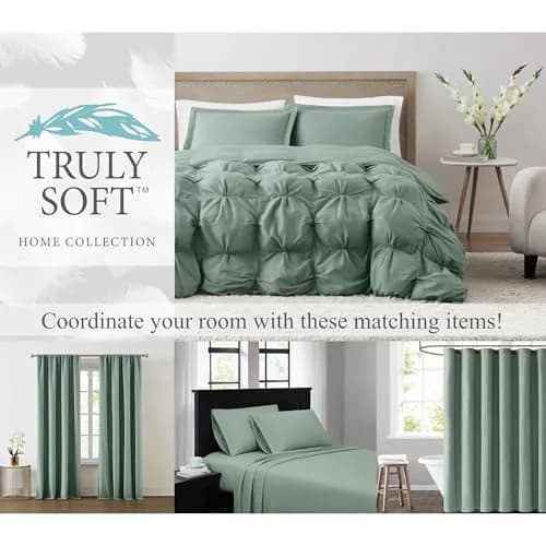 TRULY SOFT Green Pillowcase Pair | Solid Color, 15-inch Deep Elastic Fit, OEKO-TEX Certified thumbnail 4