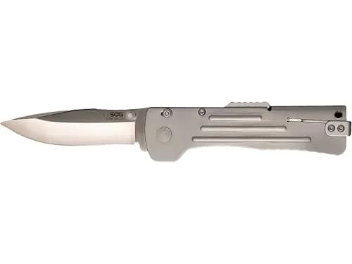 SOG Slim Jim 2.0 Folding Knife 3.18" Blade Satin Handle | Lockback, Durable AUS 8 Steel thumbnail 1