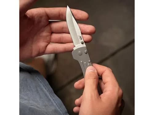 SOG Slim Jim 2.0 Folding Knife 3.18" Blade Satin Handle | Lockback, Durable AUS 8 Steel thumbnail 2