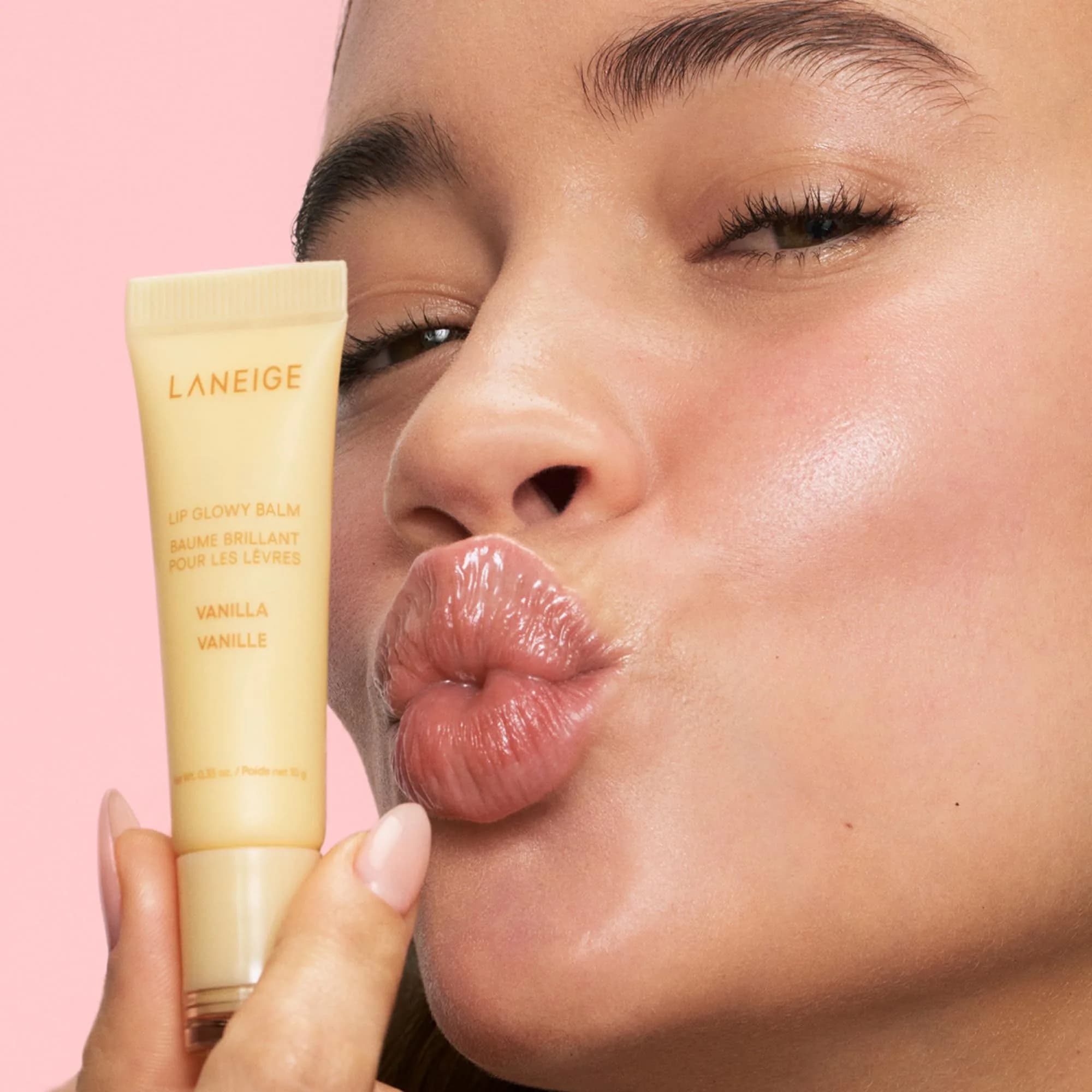 LANEIGE S’more Kisses Set: Chocolate Lip Sleeping Mask & Vanilla Lip Glowy Balm | Hydrating Duo - view 3