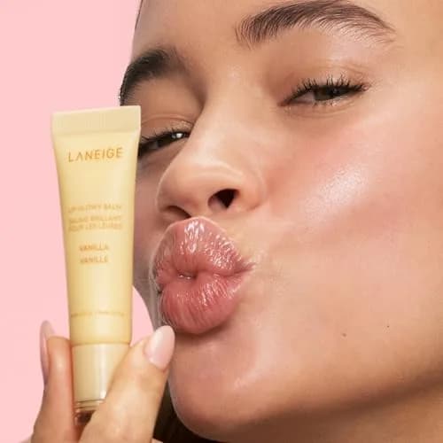 LANEIGE S’more Kisses Set: Chocolate Lip Sleeping Mask & Vanilla Lip Glowy Balm | Hydrating Duo thumbnail 3