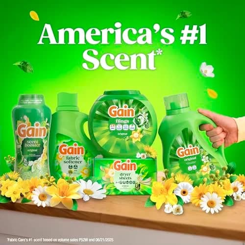 Gain Liquid Laundry Detergent Original Scent 177 fl oz (6.64 L) | Odor Defense for HE Machines thumbnail 8