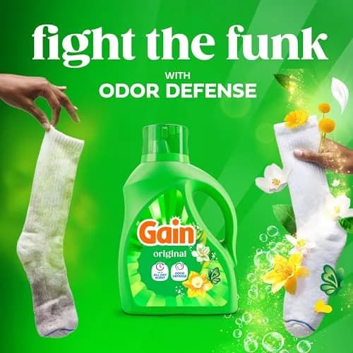 Gain Liquid Laundry Detergent Original Scent 177 fl oz (6.64 L) | Odor Defense for HE Machines thumbnail 3