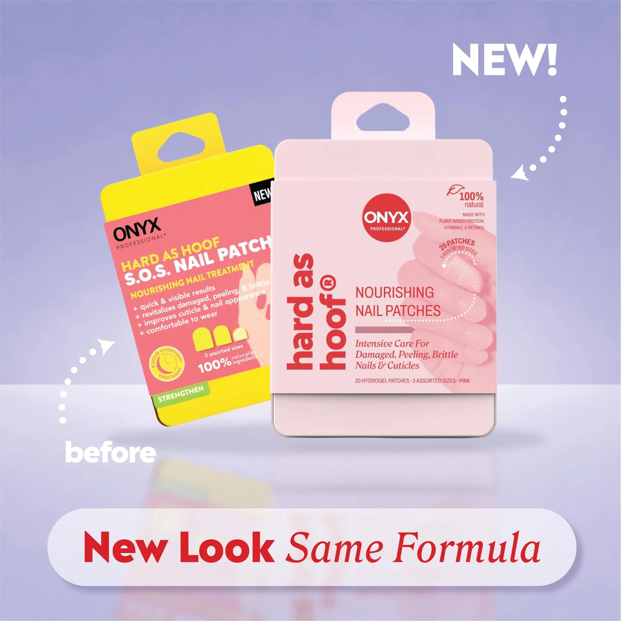 Onyx Professional Hard as Hoof Nail Repair Patches - 20 Count | Stops Splits, Chips, Cracks & Promotes Nail Growth - view 2