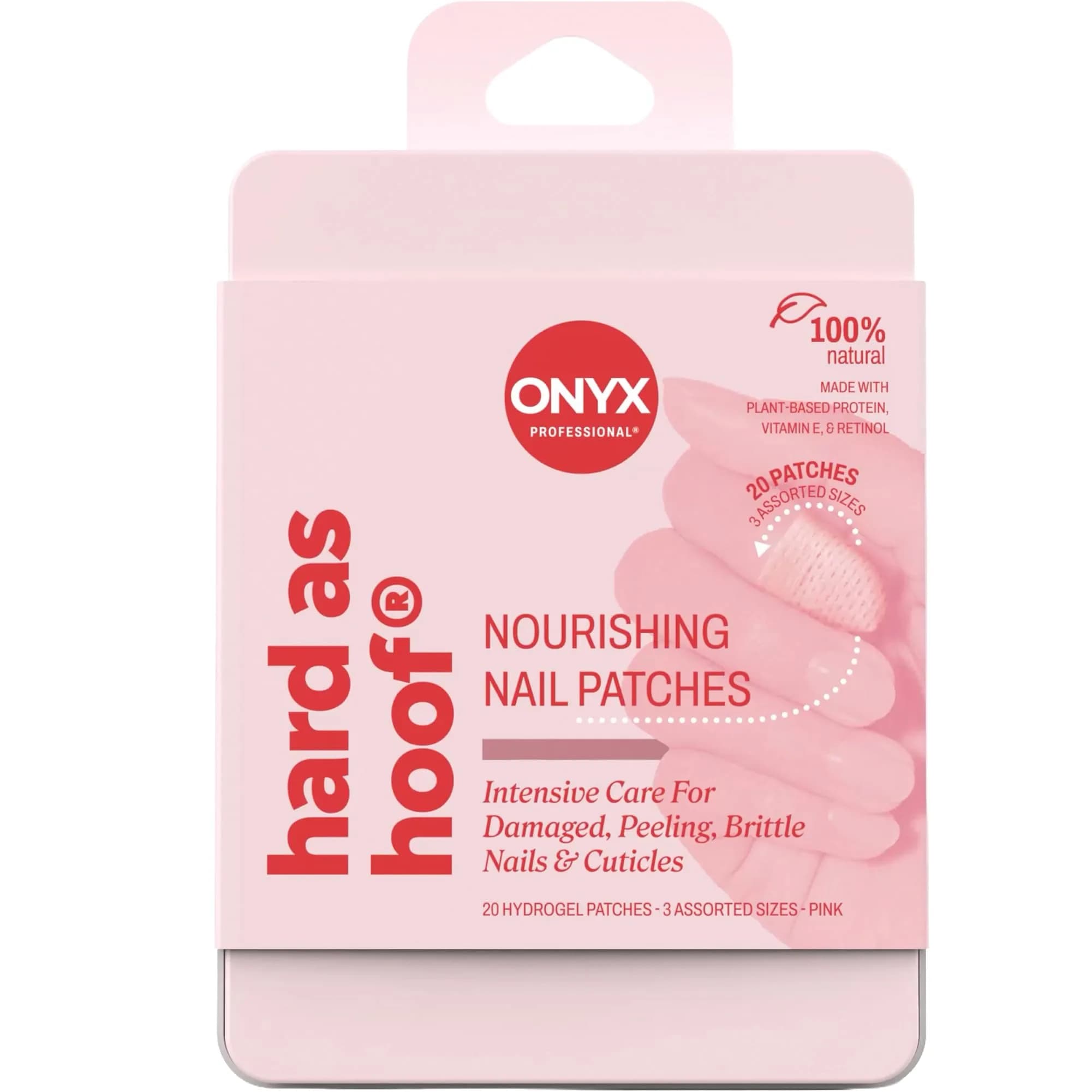 Onyx Professional Hard as Hoof Nail Strengthening Cream 1 oz (29.57 ml) | Stops Splits, Chips, Cracks & Promotes Nail Growth — Patches