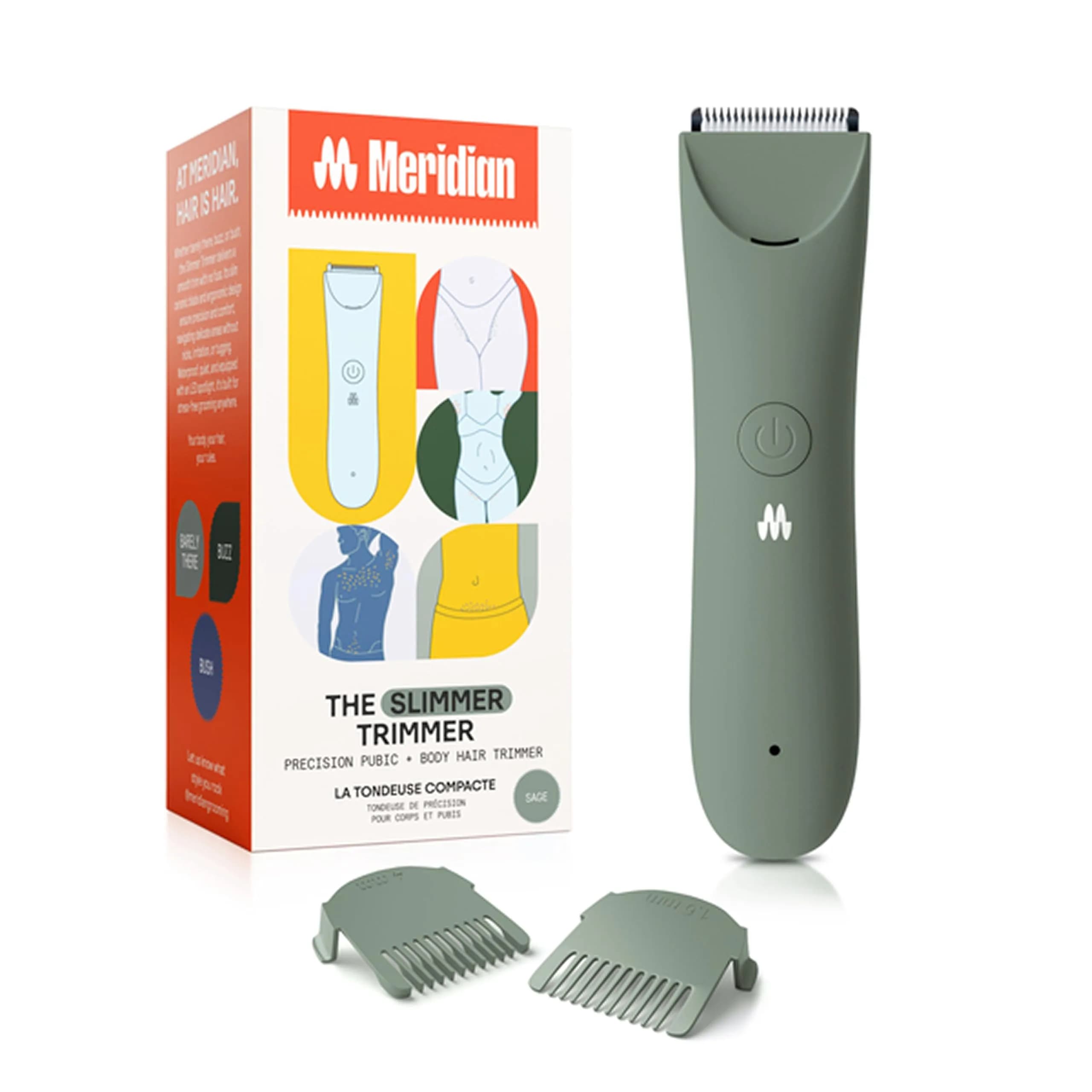 MERIDIAN The Slimmer Trimmer Waterproof Bikini Trimmer for Women Sage | Gentle, Cordless & Travel-Ready - main product image
