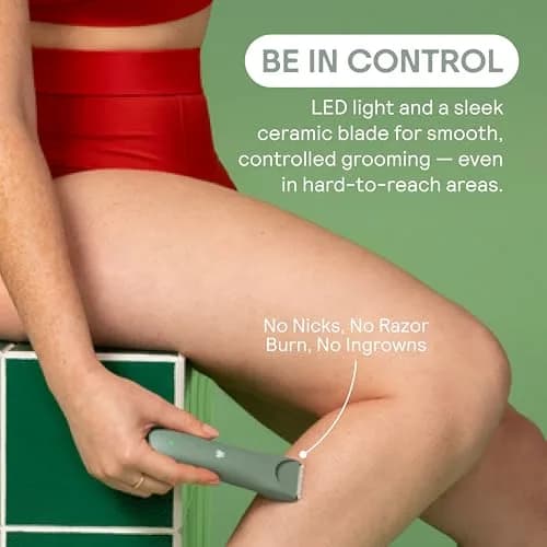 MERIDIAN The Slimmer Trimmer Waterproof Bikini Trimmer for Women Sage | Gentle, Cordless & Travel-Ready thumbnail 6