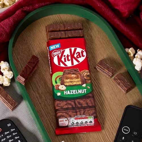Kit Kat Hazelnut Sharing Block 99g | Crispy wafer, hazelnut filling, chocolate swirl | Supports cocoa farmers & environment thumbnail 4