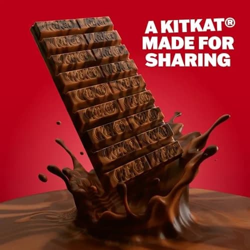 Kit Kat Hazelnut Sharing Block 99g | Crispy wafer, hazelnut filling, chocolate swirl | Supports cocoa farmers & environment thumbnail 5