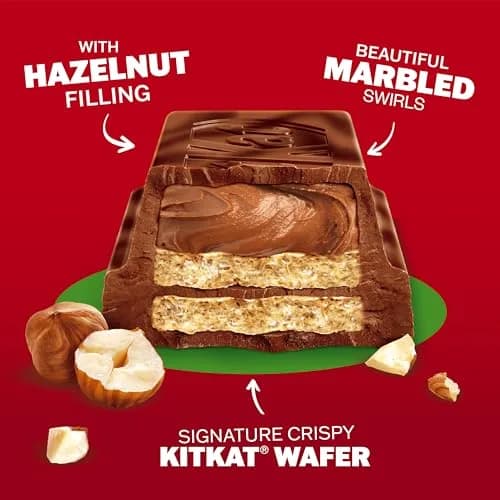 Kit Kat Hazelnut Sharing Block 99g | Crispy wafer, hazelnut filling, chocolate swirl | Supports cocoa farmers & environment thumbnail 3