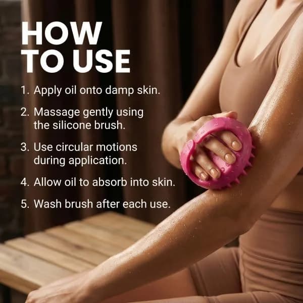 M3 Naturals Anti-Cellulite Massage Oil 8 fl oz with Massage Brush for Skin Toning & Smoothing | USA Import - view 9