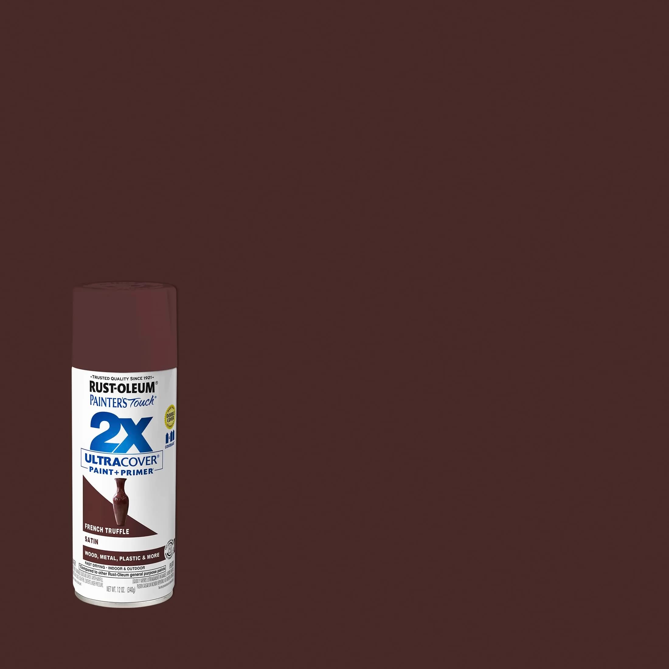 Rust-Oleum Painter's Touch 2X Satin French Truffle Spray Paint, 340g (12 Oz) - Indoor/Outdoor thumbnail 2