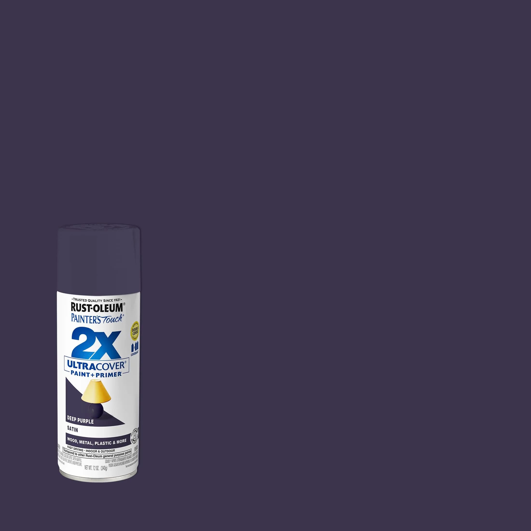 Rust-Oleum Painter's Touch 2X Satin Deep Purple Spray Paint, 340g (12 Oz) thumbnail 2