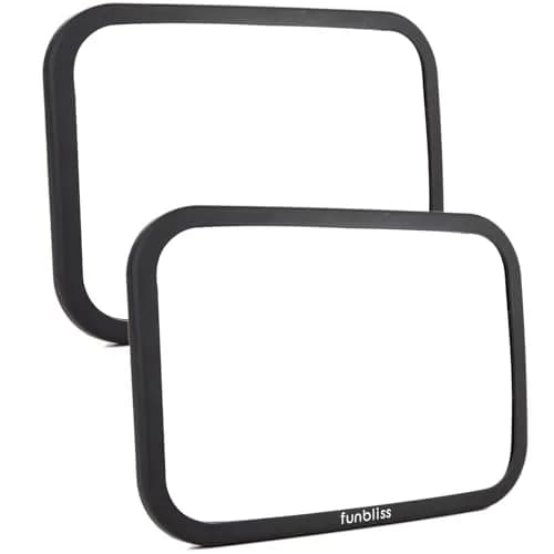 Funbliss 2-Pack Baby Car Mirror | Dual Rear-Facing Infant Monitoring | Shatterproof & Shake-Proof thumbnail 1