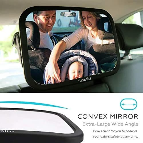 Funbliss 2-Pack Baby Car Mirror | Dual Rear-Facing Infant Monitoring | Shatterproof & Shake-Proof thumbnail 2