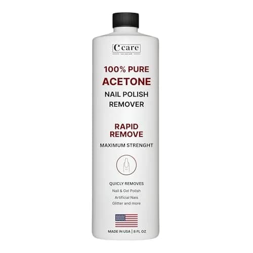 C CARE 8 Fl oz Nail Polish Remover | Professional-Grade Acetone for All Nails thumbnail 1