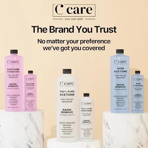 C CARE 8 Fl oz Nail Polish Remover | Professional-Grade Acetone for All Nails thumbnail 6