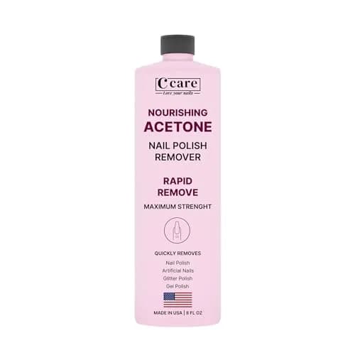C CARE Acetone Nail Polish Remover 8 Fl oz | Fast-Acting, Nourishing, Gentle on Skin thumbnail 1