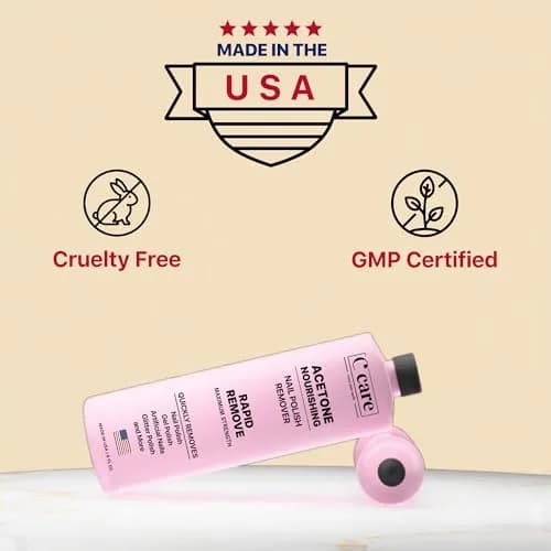 C CARE Acetone Nail Polish Remover 8 Fl oz | Fast-Acting, Nourishing, Gentle on Skin thumbnail 4
