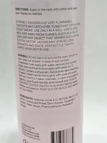 C CARE Acetone Nail Polish Remover 8 Fl oz | Fast-Acting, Nourishing, Gentle on Skin thumbnail 2