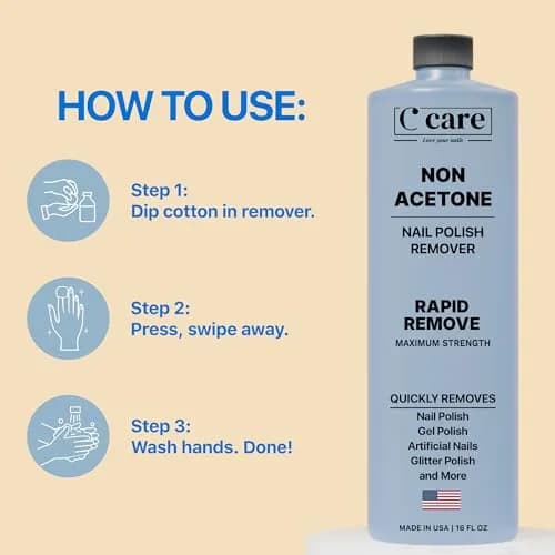 C CARE Gentle Touch Non-Acetone Nail Polish Remover 16 fl oz | Nourishing & Gentle Formula thumbnail 5