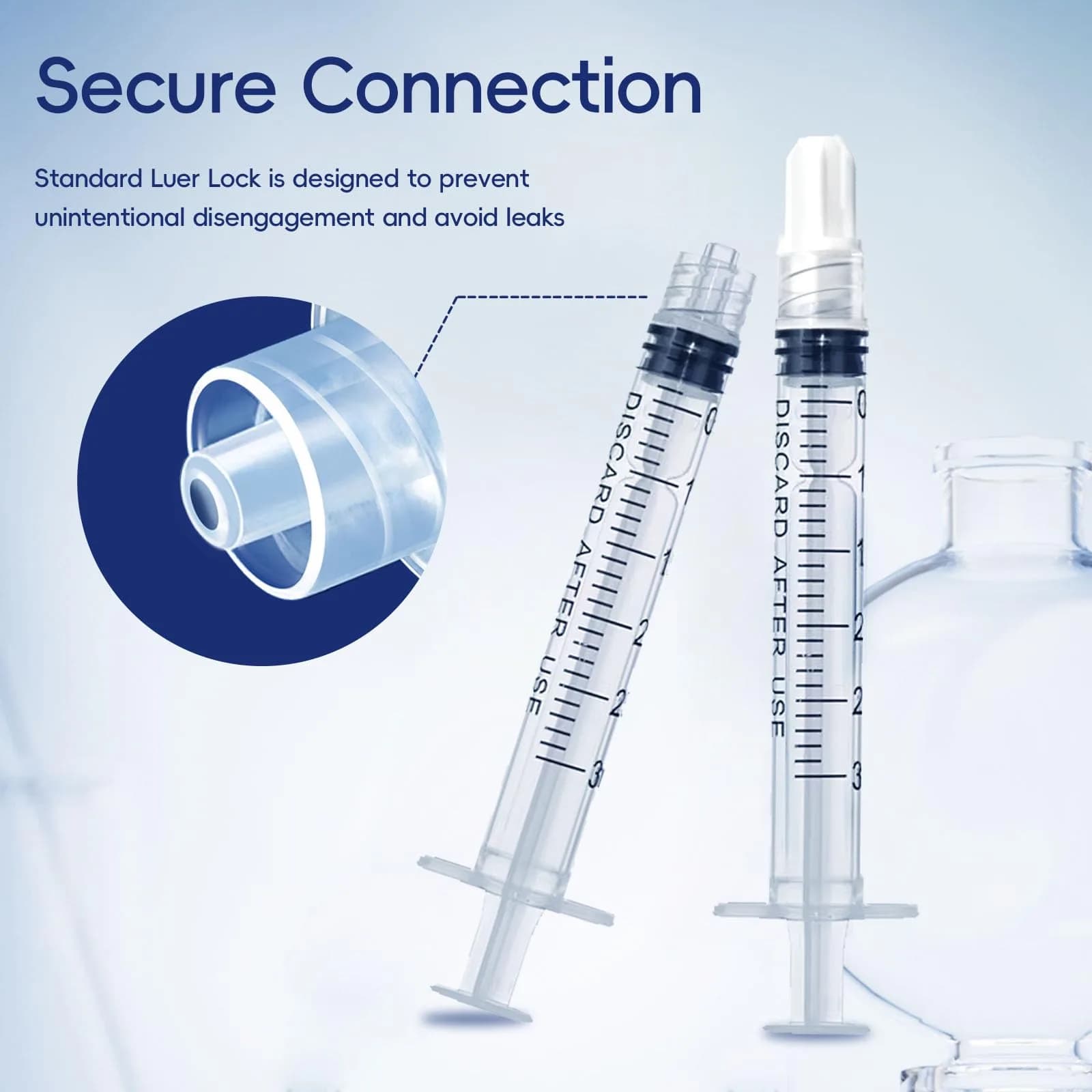 ZWCP 3mL Luer Lock Syringe (No Needle) - Sterile, Individually Wrapped, Pack of 20 | Accurate Liquid Measurement - view 6