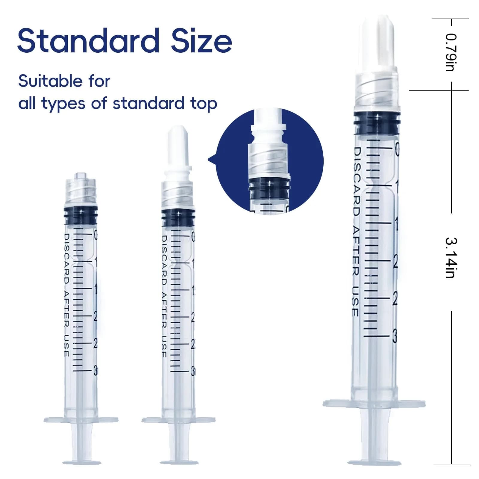 ZWCP 3mL Luer Lock Syringe (No Needle) - Sterile, Individually Wrapped, Pack of 20 | Accurate Liquid Measurement - view 3
