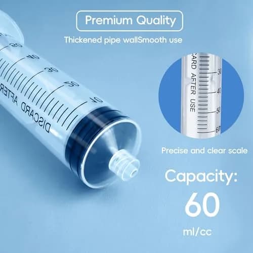 ZWCP 60ml Luer Lock Syringe (No Needle) - Pack of 50 | Sterile, Leak-Proof, Accurate Measurement thumbnail 2