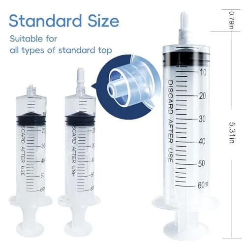 ZWCP 60ml Luer Lock Syringe (No Needle) - Pack of 50 | Sterile, Leak-Proof, Accurate Measurement thumbnail 3