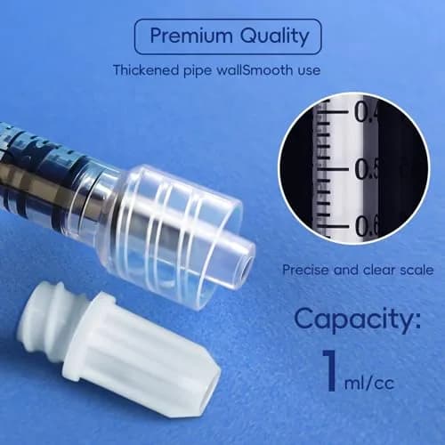 ZWCP 1mL Luer Lock Syringe (No Needle) Pack of 50 | Sterile, Individually Wrapped, Leak-Proof thumbnail 6