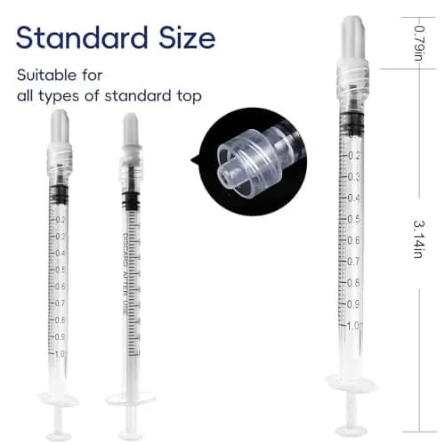 ZWCP 1mL Luer Lock Syringe (No Needle) Pack of 50 | Sterile, Individually Wrapped, Leak-Proof thumbnail 3