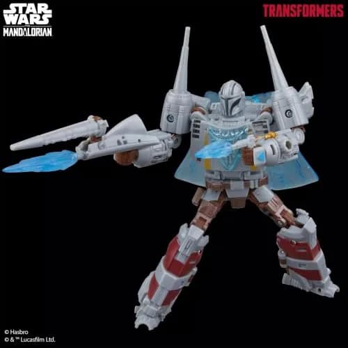 Transformers x Star Wars The Mandalorian N-1 Starfighter Action Figure 18cm (7.5-Inch) | Converts in 37 Steps thumbnail 3