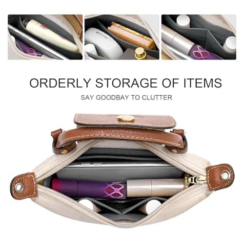 LOUKAYCCI Felt Mini Organizer Insert for Longchamp XS Bag | Compact & Multi-Compartment (70-120 chars) thumbnail 4