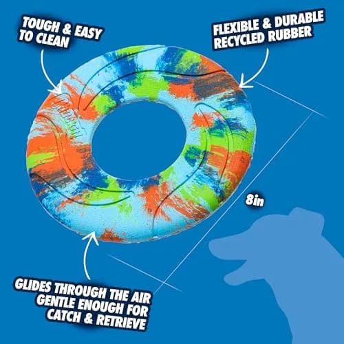 Chuckit! EcoFetch Flyer Rubber Dog Toy Medium 8 Inch Diameter | Durable Recycled Rubber for Fetch thumbnail 4