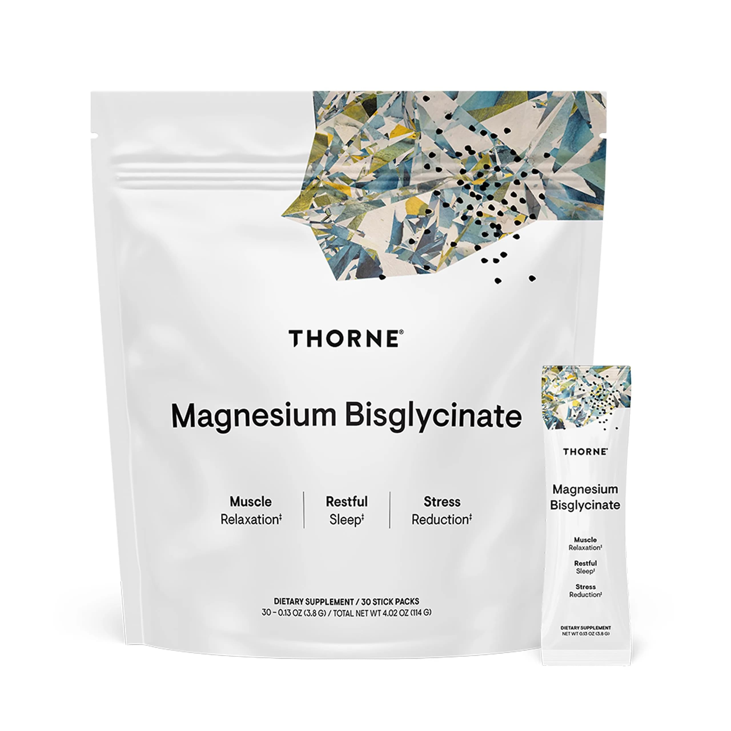 THORNE Magnesium Bisglycinate Powder 200mg (7.98oz / 226g) | NSF Certified for Sport — 4.02 Ounce
