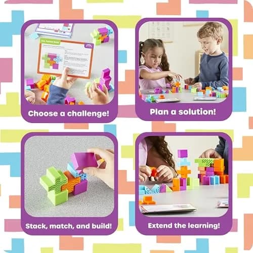 Learning Resources STEM Explorers Brainometry Classroom Set | 150 Pieces (120 Blocks + 30 Puzzles) thumbnail 4