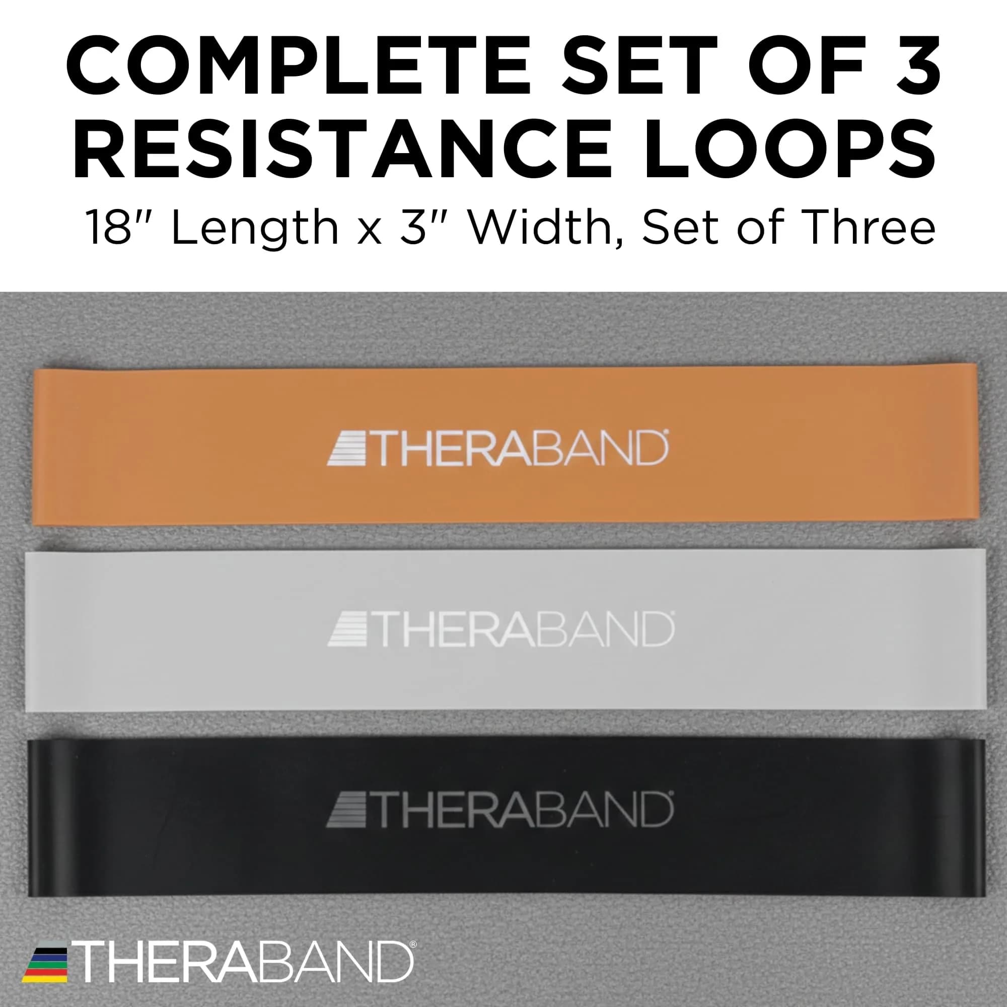 THERABAND Resistance Band Loop Set of 3, 18" | Advanced Strength & Mobility - view 3